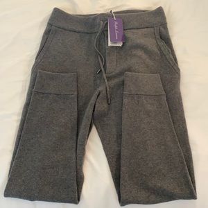 NWT Ralph Lauren Purple Label Wool/Cashmere Blend knit Jogger Pant (Dark Grey)